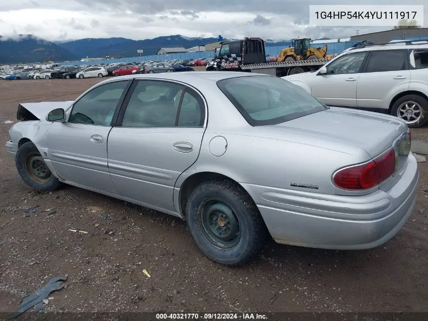 2000 Buick Lesabre Custom VIN: 1G4HP54K4YU111917 Lot: 40321770