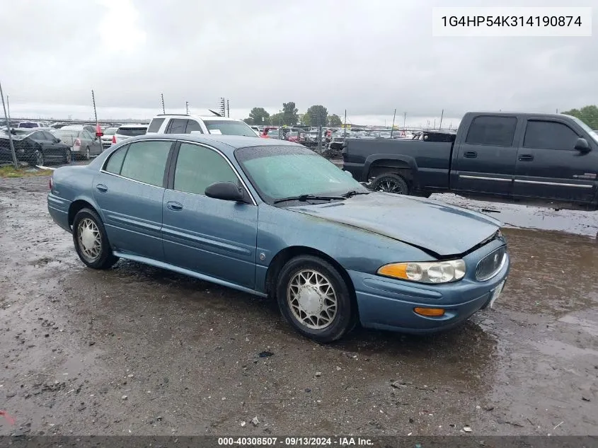 2001 Buick Lesabre Custom VIN: 1G4HP54K314190874 Lot: 40308507