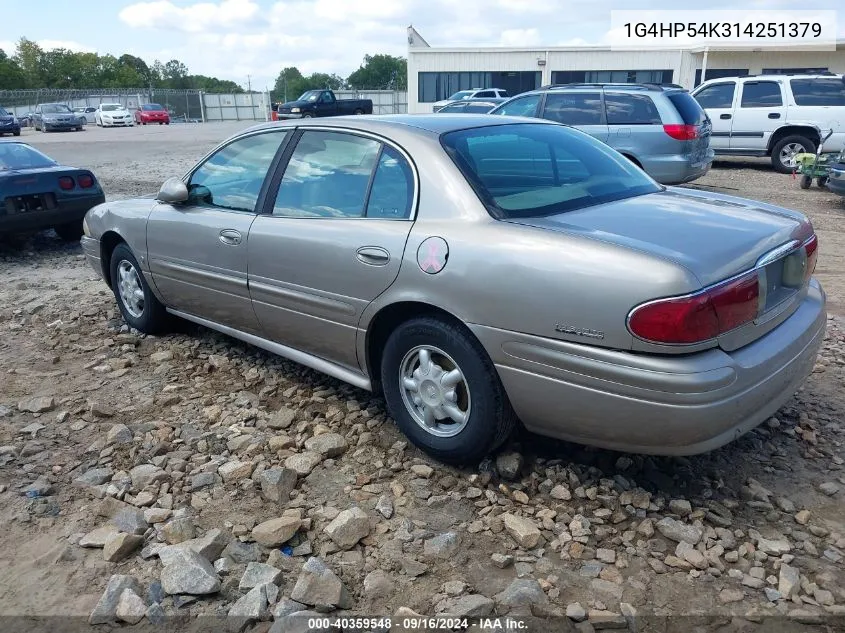 1G4HP54K314251379 2001 Buick Lesabre Custom