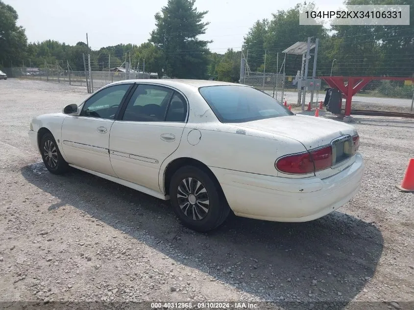 2003 Buick Lesabre Custom VIN: 1G4HP52KX34106331 Lot: 40312968