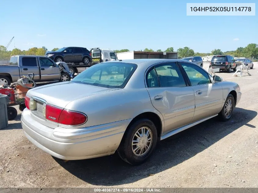 2005 Buick Lesabre Custom VIN: 1G4HP52K05U114778 Lot: 40367274