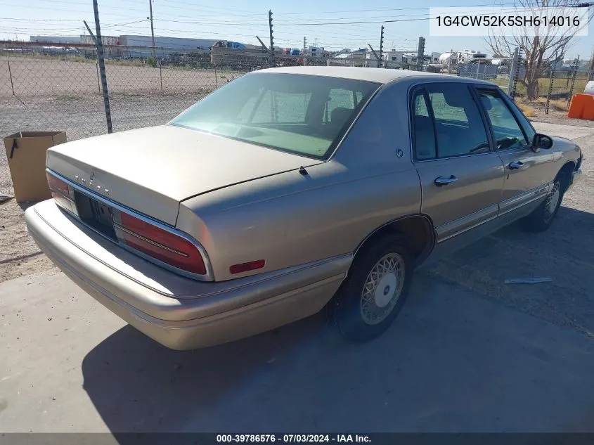 1995 Buick Park Avenue VIN: 1G4CW52K5SH614016 Lot: 39786576