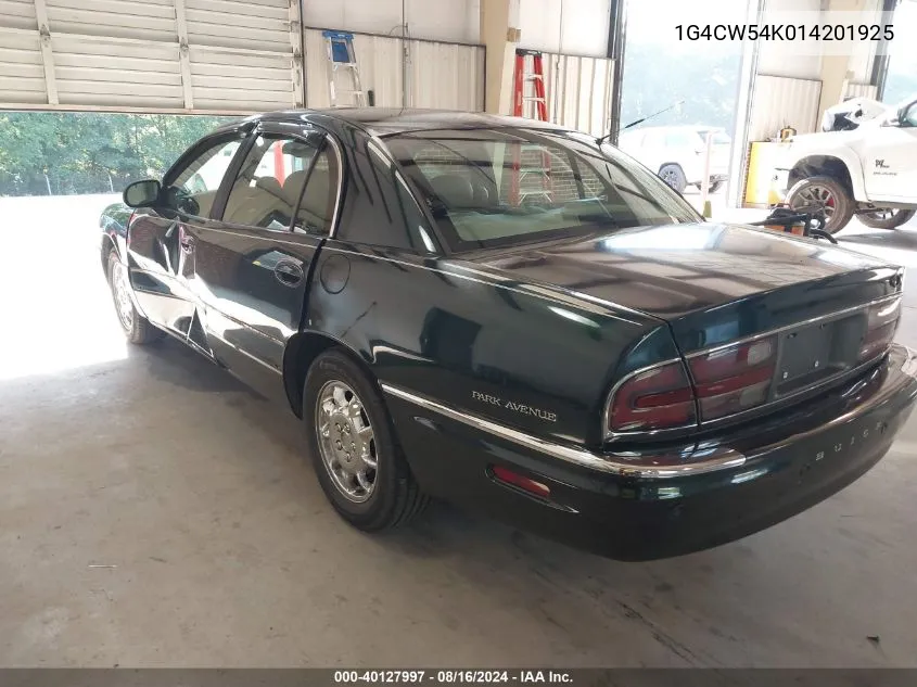 2001 Buick Park Avenue VIN: 1G4CW54K014201925 Lot: 40127997