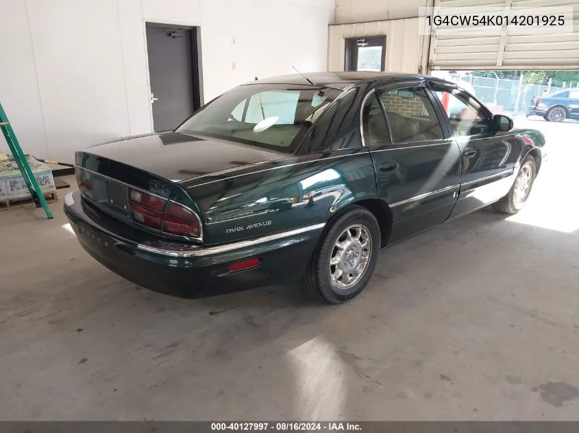 2001 Buick Park Avenue VIN: 1G4CW54K014201925 Lot: 40127997