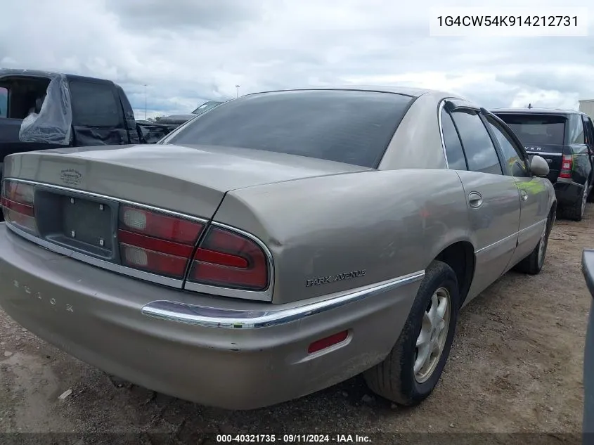 2001 Buick Park Avenue VIN: 1G4CW54K914212731 Lot: 40321735