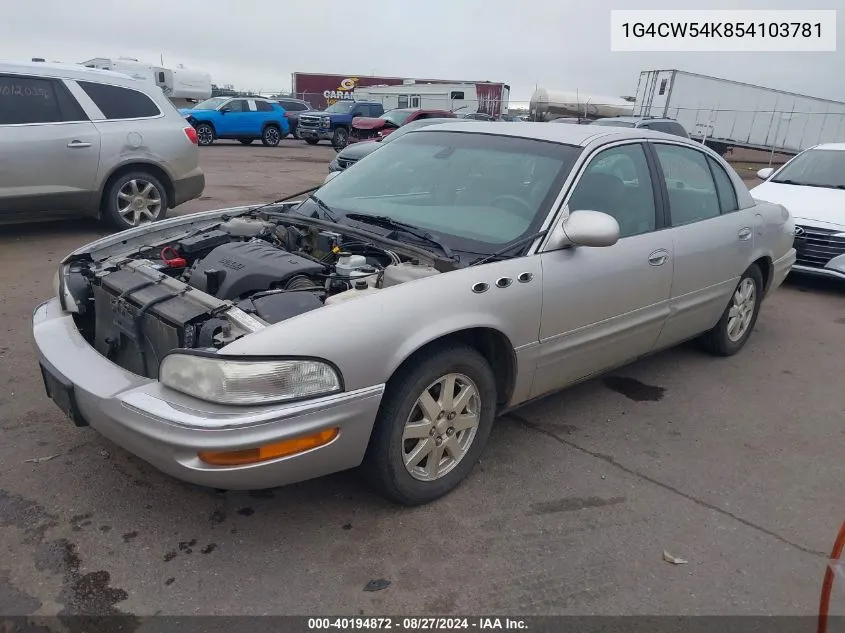 1G4CW54K854103781 2005 Buick Park Avenue