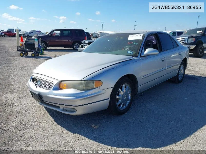 2002 Buick Regal Ls VIN: 2G4WB55K321186955 Lot: 40337619