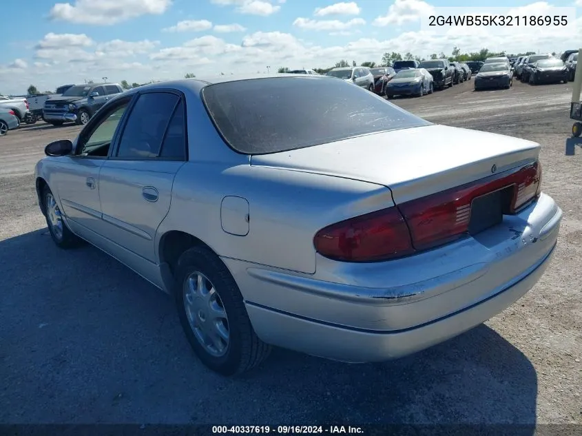 2002 Buick Regal Ls VIN: 2G4WB55K321186955 Lot: 40337619