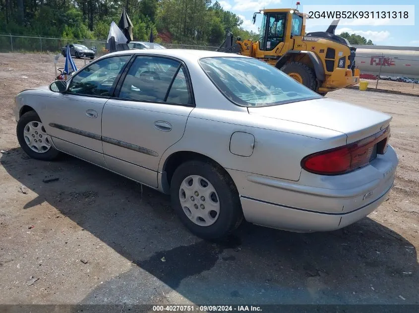 2003 Buick Regal Ls VIN: 2G4WB52K931131318 Lot: 40270751