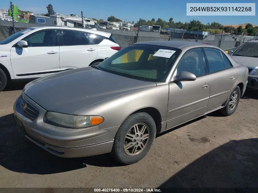 2003 Buick Regal Ls VIN: 2G4WB52K931142268 Lot: 40275400