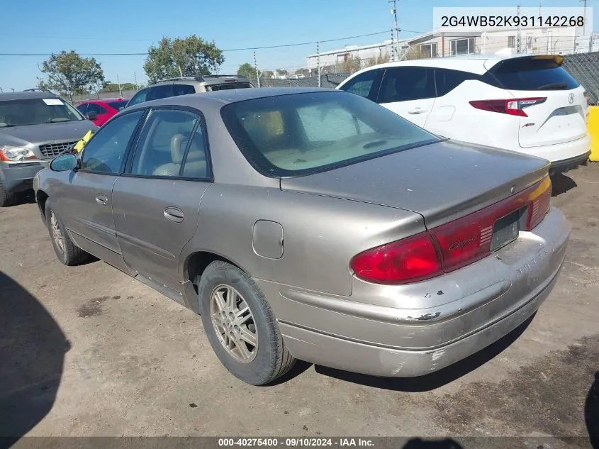 2003 Buick Regal Ls VIN: 2G4WB52K931142268 Lot: 40275400