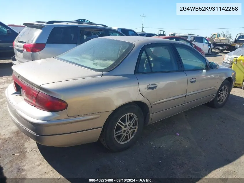 2003 Buick Regal Ls VIN: 2G4WB52K931142268 Lot: 40275400