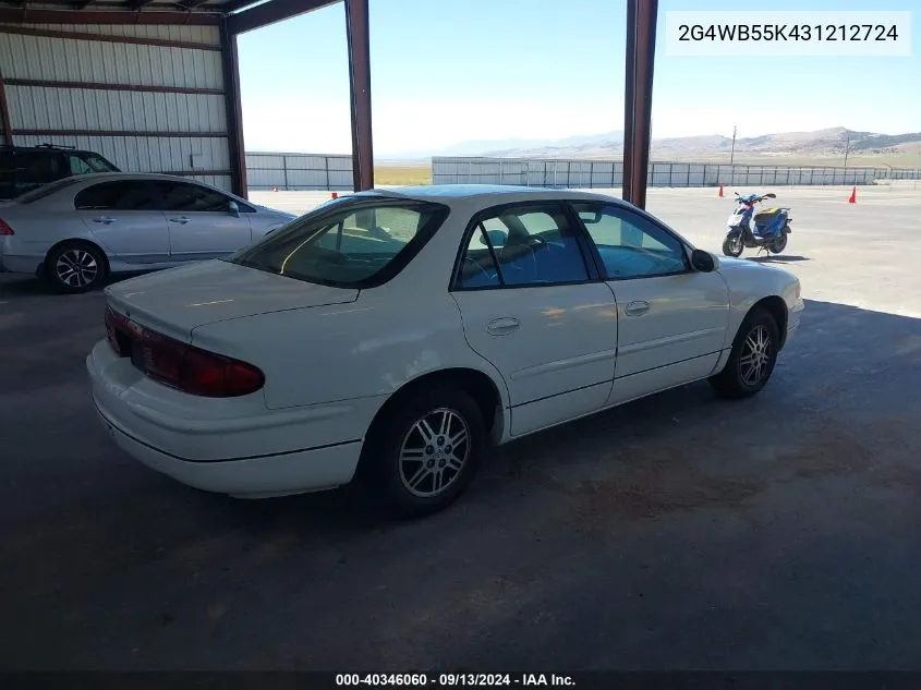 2003 Buick Regal Ls VIN: 2G4WB55K431212724 Lot: 40346060