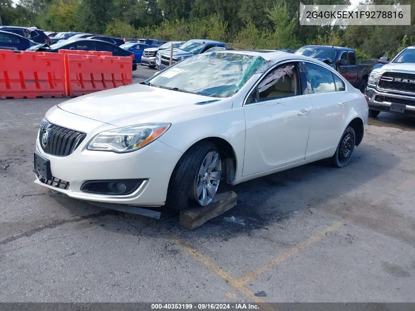 2015 Buick Regal Turbo VIN: 2G4GK5EX1F9278816 Lot: 40353199