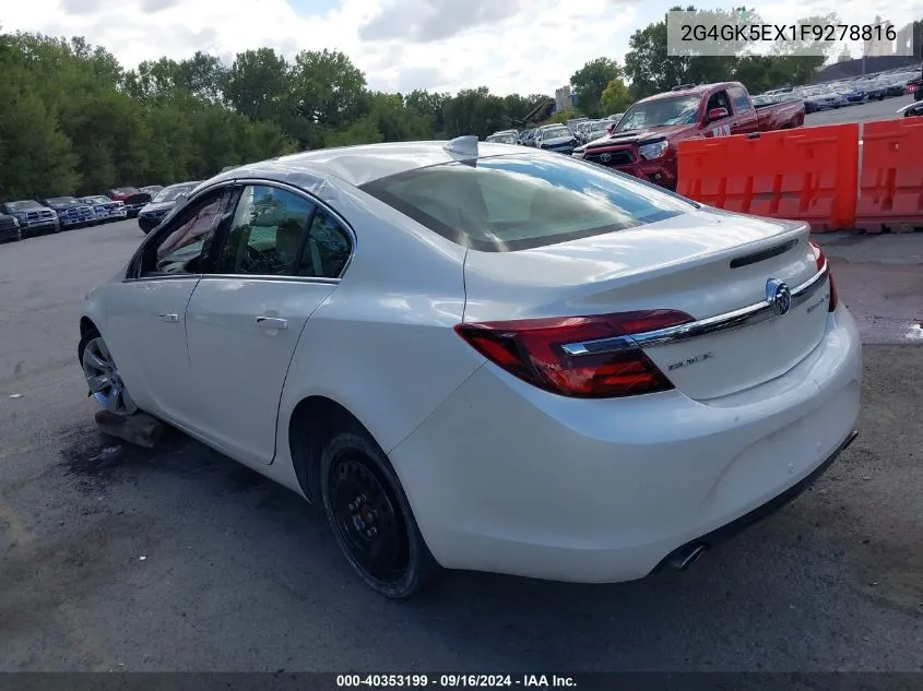 2G4GK5EX1F9278816 2015 Buick Regal Turbo