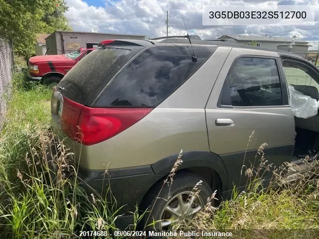 2002 Buick Rendezvous Cxl VIN: 3G5DB03E32S512700 Lot: 20174688