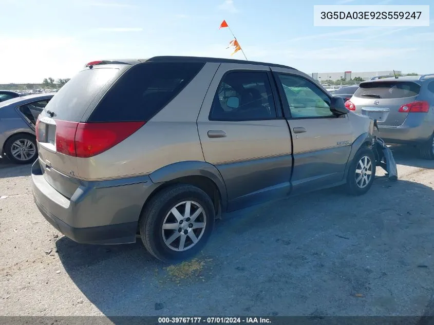 2002 Buick Rendezvous Cx VIN: 3G5DA03E92S559247 Lot: 39767177