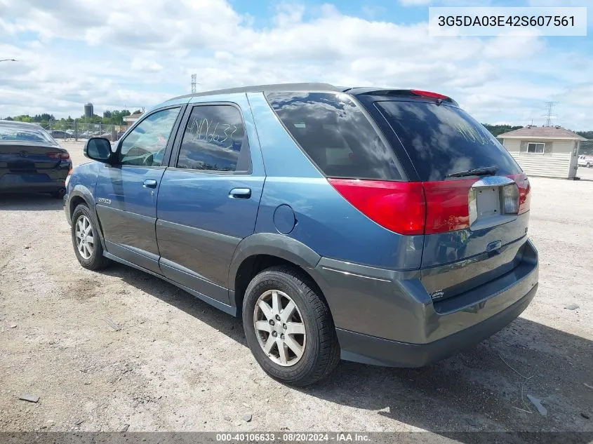 2002 Buick Rendezvous Cx VIN: 3G5DA03E42S607561 Lot: 40106633