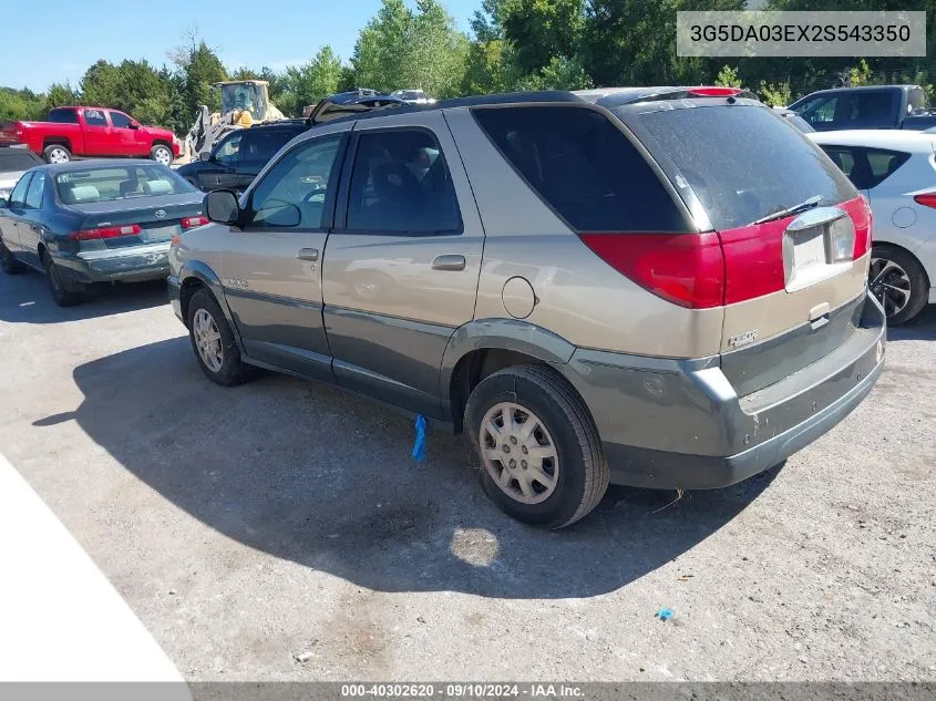 2002 Buick Rendezvous Cx VIN: 3G5DA03EX2S543350 Lot: 40302620