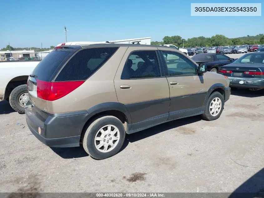 2002 Buick Rendezvous Cx VIN: 3G5DA03EX2S543350 Lot: 40302620