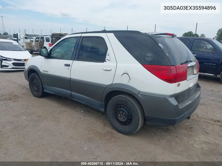 2003 Buick Rendezvous Cx VIN: 3G5DA03EX3S594896 Lot: 40266715