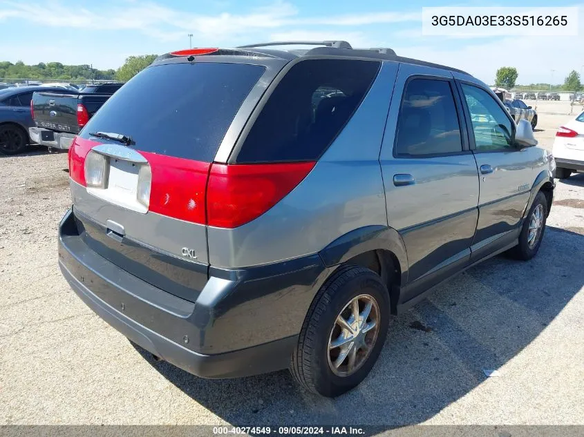 2003 Buick Rendezvous Cxl VIN: 3G5DA03E33S516265 Lot: 40274549