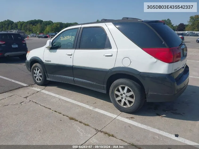 2003 Buick Rendezvous Cx/Cxl VIN: 3G5DB03E43S542337 Lot: 40283157