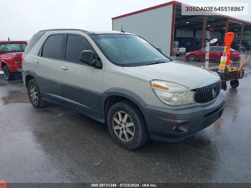 2004 Buick Rendezvous Cx VIN: 3G5DA03E64S518867 Lot: 39731349