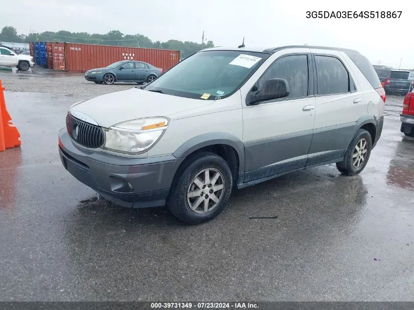 2004 Buick Rendezvous Cx VIN: 3G5DA03E64S518867 Lot: 39731349