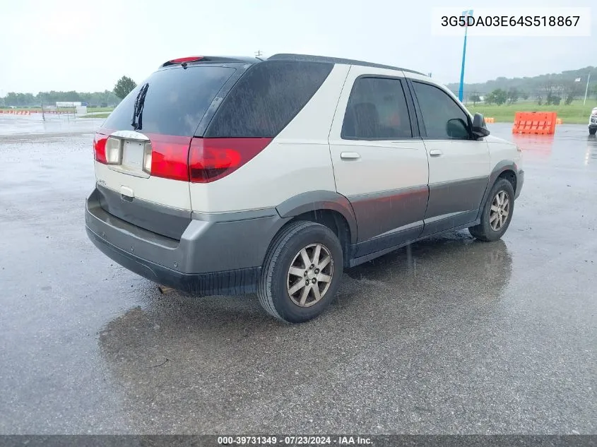 2004 Buick Rendezvous Cx VIN: 3G5DA03E64S518867 Lot: 39731349