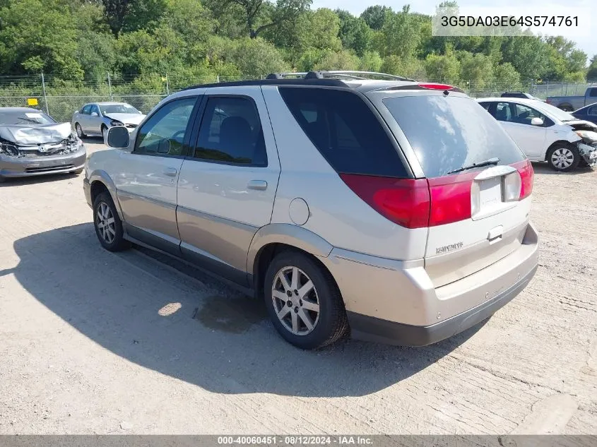 2004 Buick Rendezvous Cx VIN: 3G5DA03E64S574761 Lot: 40060451