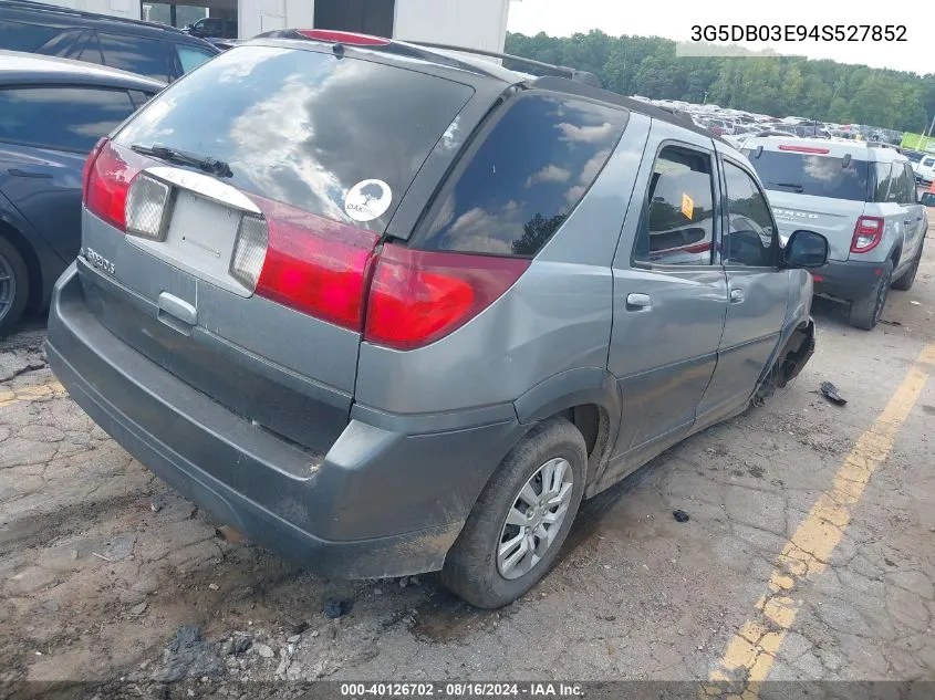 2004 Buick Rendezvous Cx VIN: 3G5DB03E94S527852 Lot: 40126702