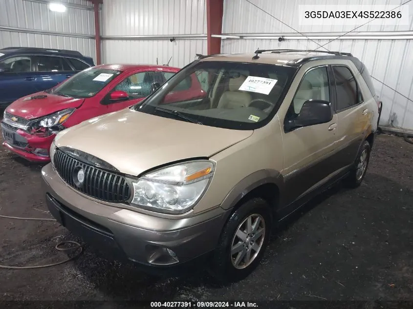 2004 Buick Rendezvous Cx VIN: 3G5DA03EX4S522386 Lot: 40277391