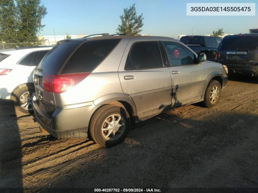 2004 Buick Rendezvous Cx VIN: 3G5DA03E14S505475 Lot: 40287702