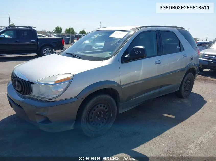 2005 Buick Rendezvous Cx VIN: 3G5DB03E25S518511 Lot: 40196385