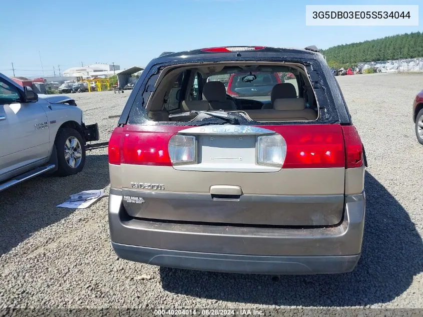 2005 Buick Rendezvous Cx VIN: 3G5DB03E05S534044 Lot: 40204014