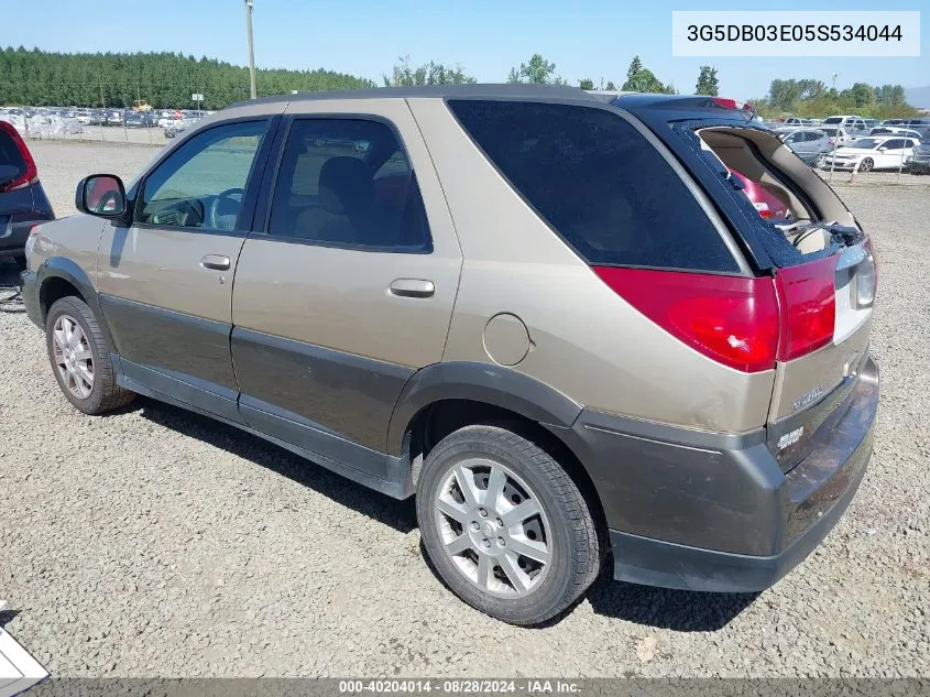 2005 Buick Rendezvous Cx VIN: 3G5DB03E05S534044 Lot: 40204014