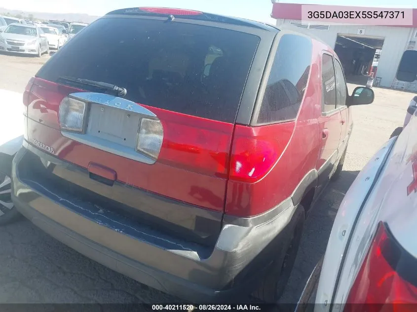 2005 Buick Rendezvous Cx VIN: 3G5DA03EX5S547371 Lot: 40211520