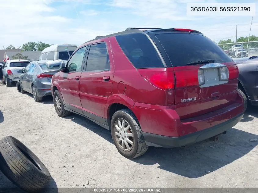 2006 Buick Rendezvous Cx VIN: 3G5DA03L56S521390 Lot: 39701754