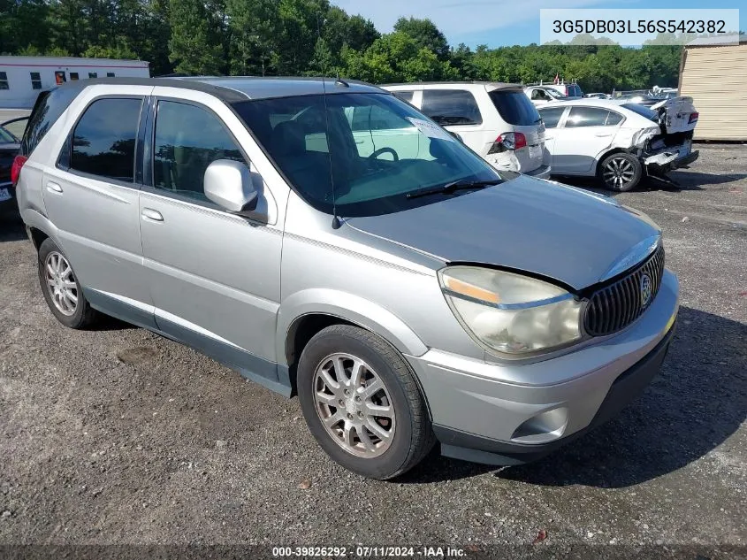 2006 Buick Rendezvous Cx VIN: 3G5DB03L56S542382 Lot: 39826292