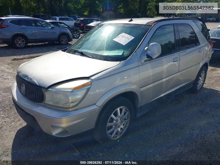 2006 Buick Rendezvous Cx VIN: 3G5DB03L56S542382 Lot: 39826292