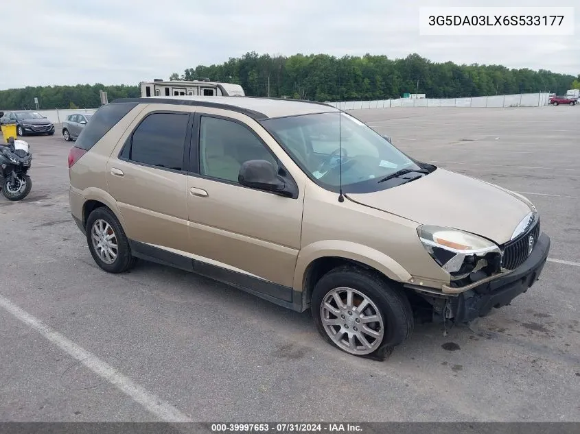 2006 Buick Rendezvous Cx VIN: 3G5DA03LX6S533177 Lot: 39997653