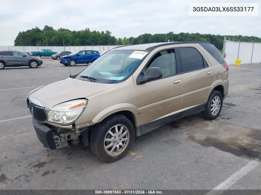 2006 Buick Rendezvous Cx VIN: 3G5DA03LX6S533177 Lot: 39997653