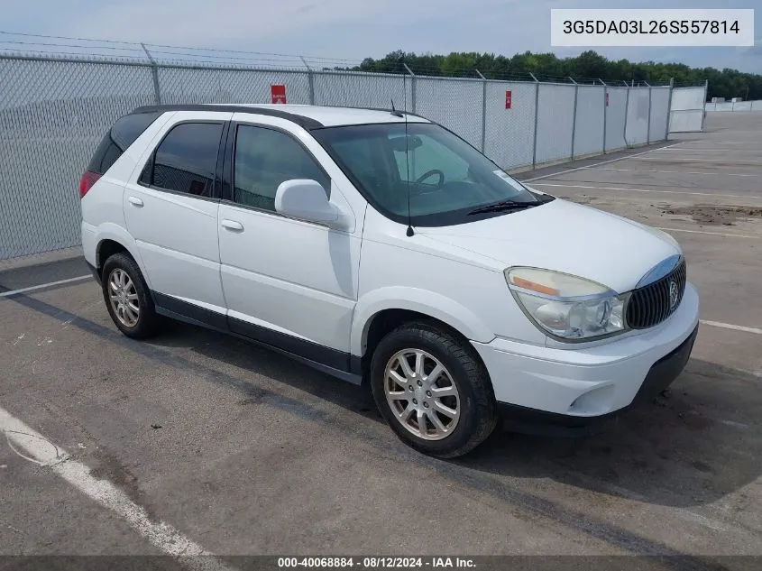 2006 Buick Rendezvous Cx VIN: 3G5DA03L26S557814 Lot: 40068884