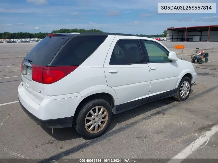 2006 Buick Rendezvous Cx VIN: 3G5DA03L26S557814 Lot: 40068884