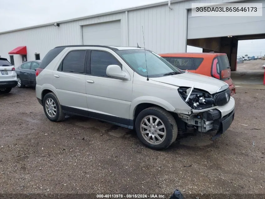 2006 Buick Rendezvous Cx VIN: 3G5DA03L86S646173 Lot: 40113978