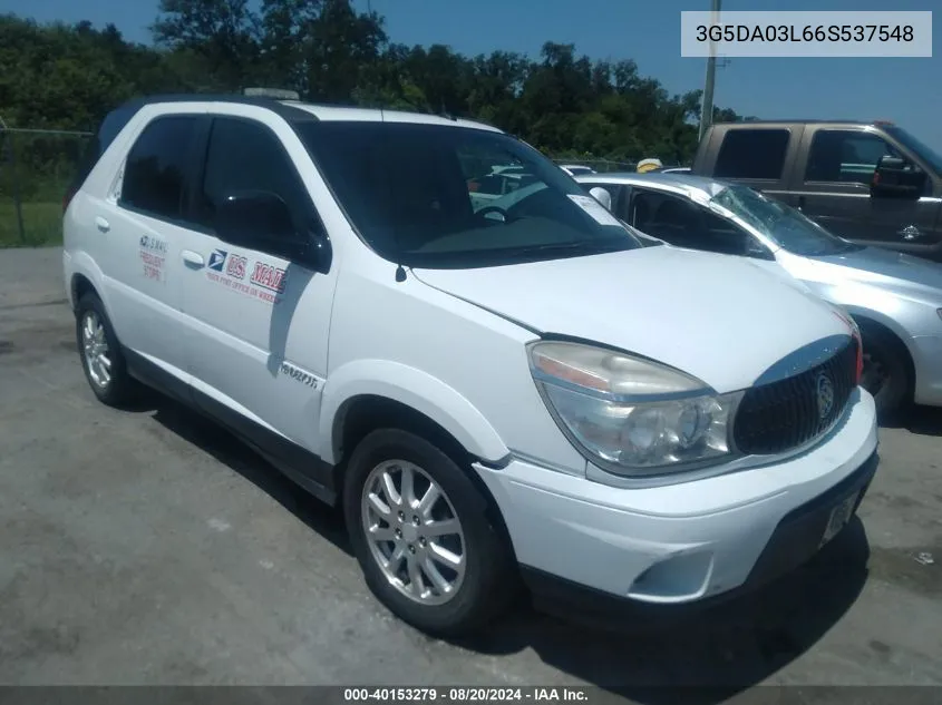 2006 Buick Rendezvous Cx VIN: 3G5DA03L66S537548 Lot: 40153279