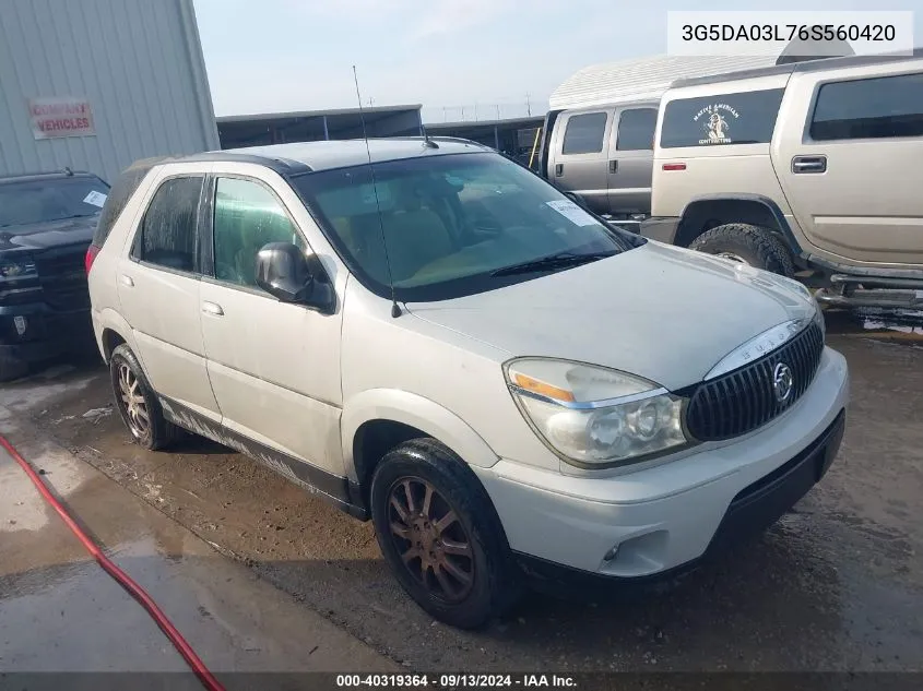 2006 Buick Rendezvous Cx VIN: 3G5DA03L76S560420 Lot: 40319364