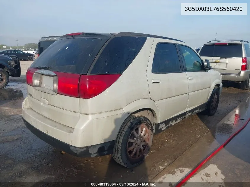 3G5DA03L76S560420 2006 Buick Rendezvous Cx