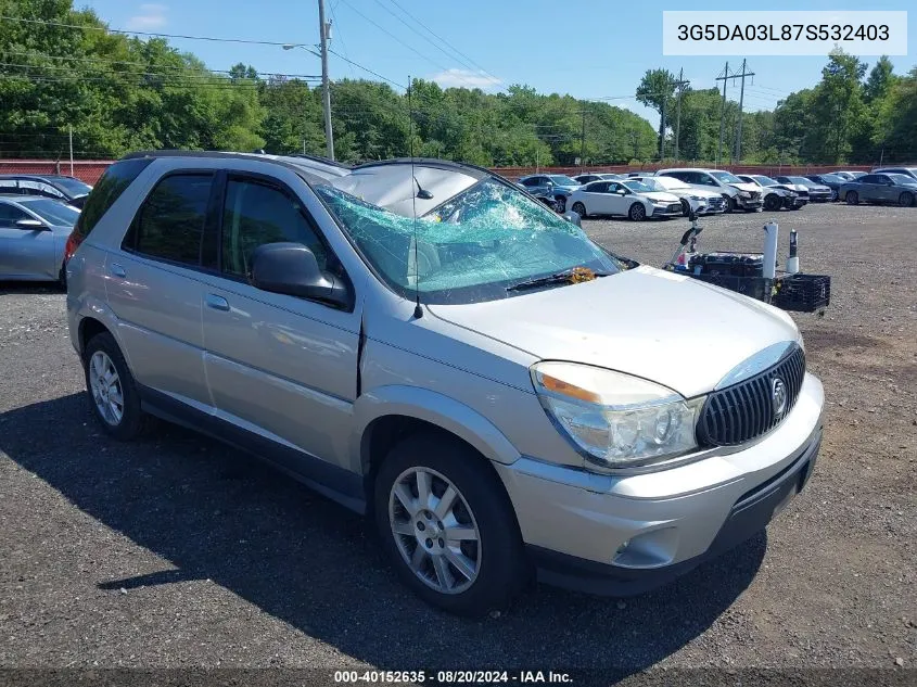 2007 Buick Rendezvous Cx VIN: 3G5DA03L87S532403 Lot: 40152635